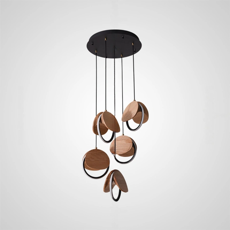 Цвет Светлое дерево. 5 ламп на диске