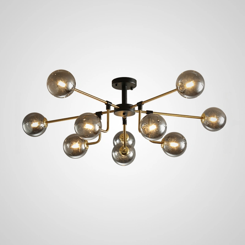 10 плафонов. Цвет пепельный.