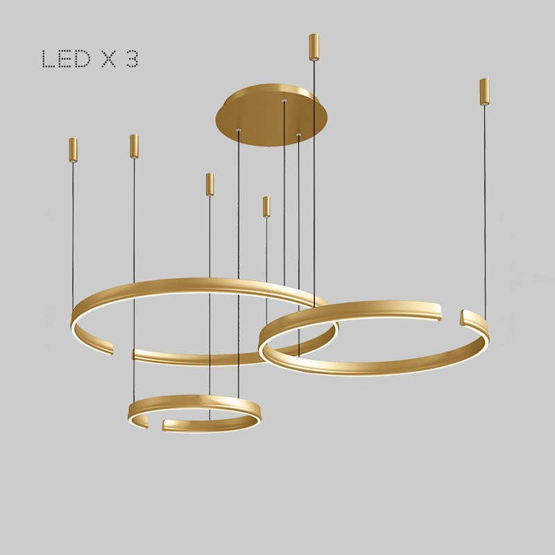 Три кольца. Цвет Латунь. 45 + 65 + 85 см