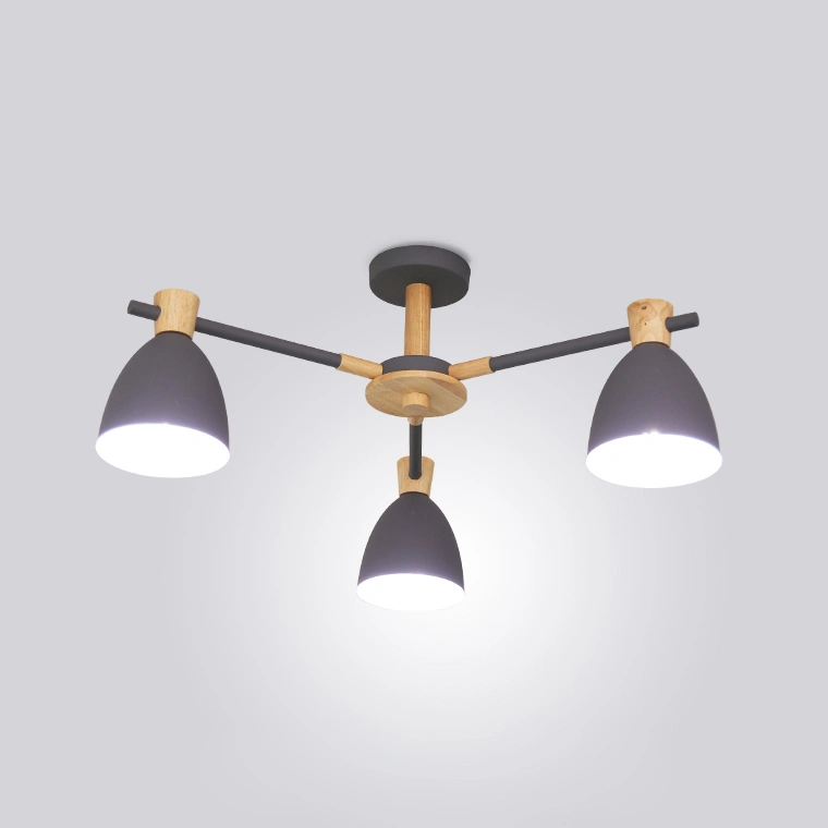 3 плафона. Цвет серый.