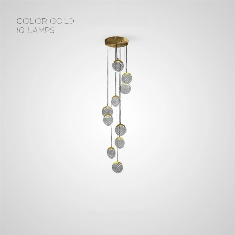 10 подвесов. Цвет латунь