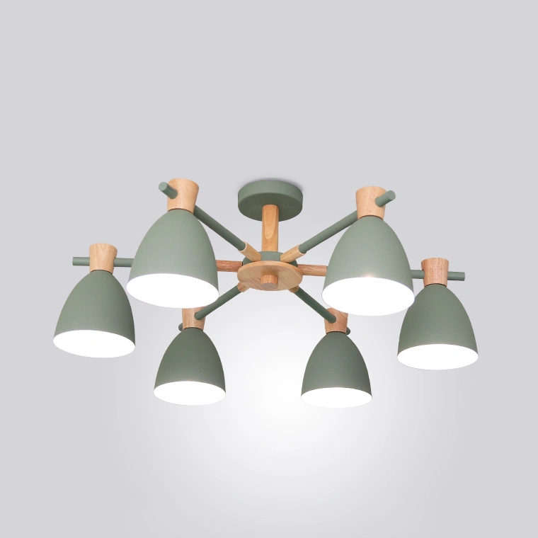 6 плафонов. Цвет зеленый.
