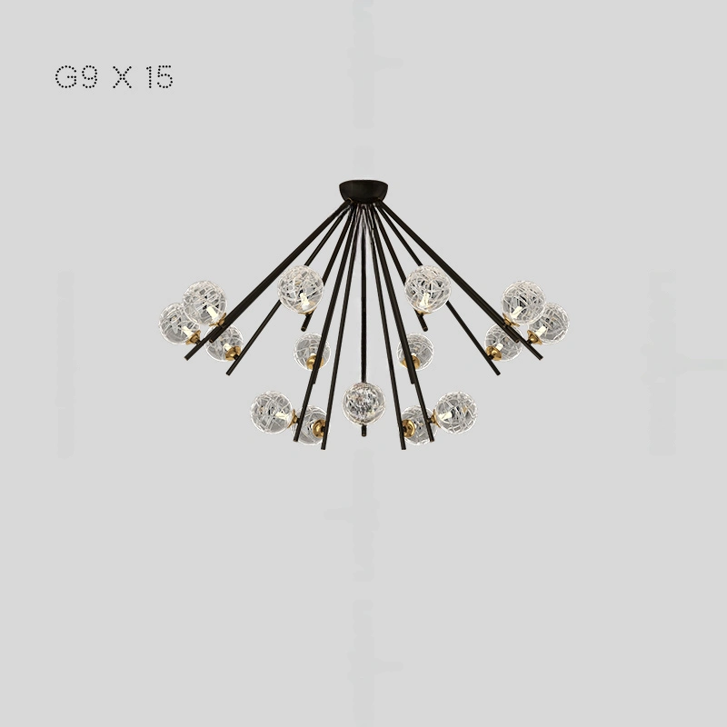 15 ламп. Цвет Черный