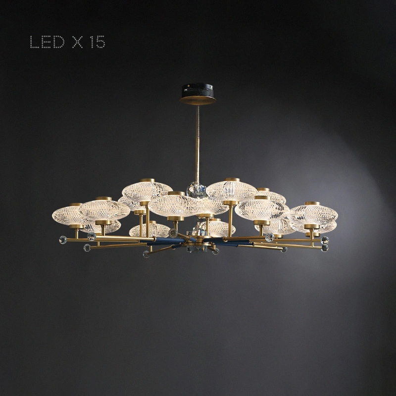 15 ламп. Цвет Бронза + Синий