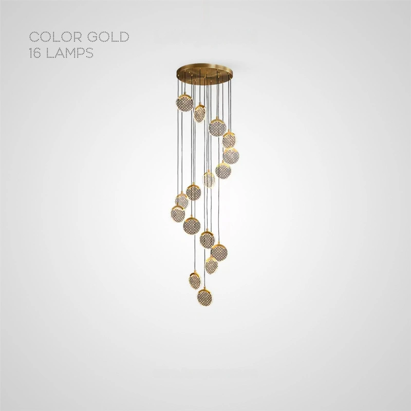 16 подвесов. Цвет латунь