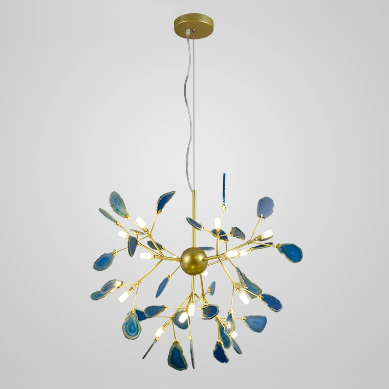 16 ламп. Цвет синий.