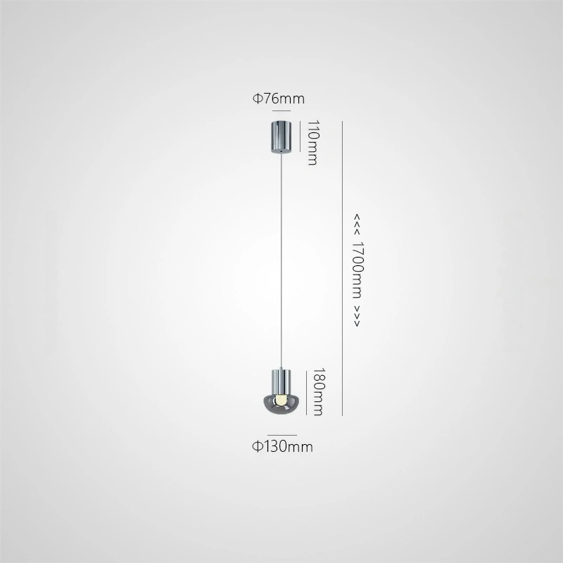 1 плафон. Цвет хром. С лифтом