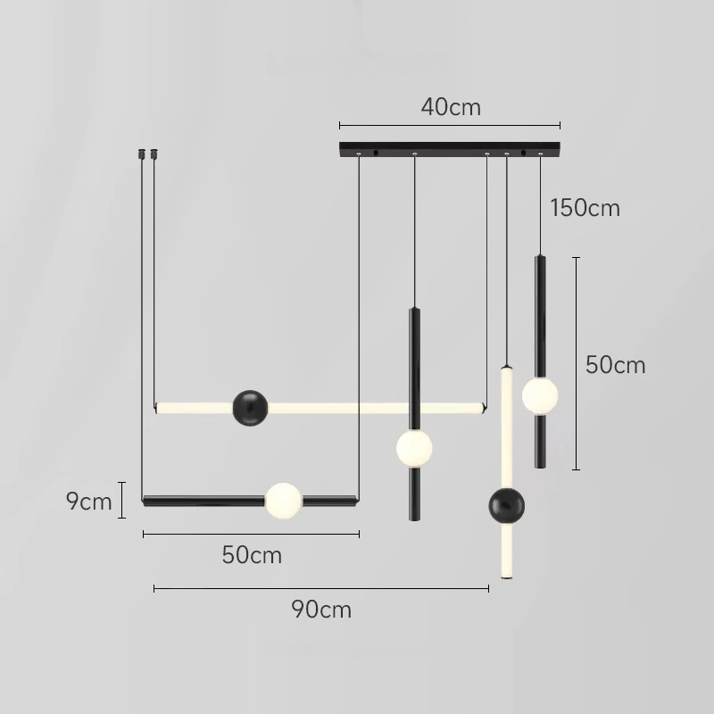 5 подвесов. Цвет черный