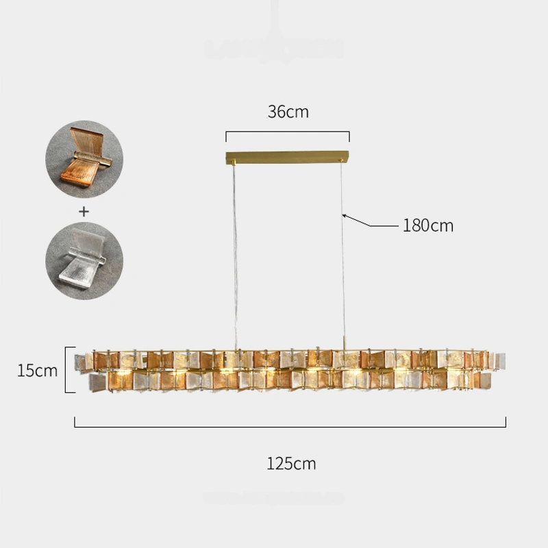 8 ламп. Цвет Янтарь + Прозрачный