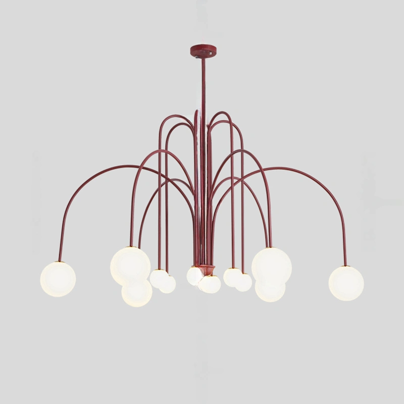 12 плафонов. Размер L. Цвет красный.