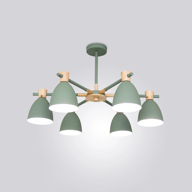 6 плафонов (высокая). Цвет зеленый.