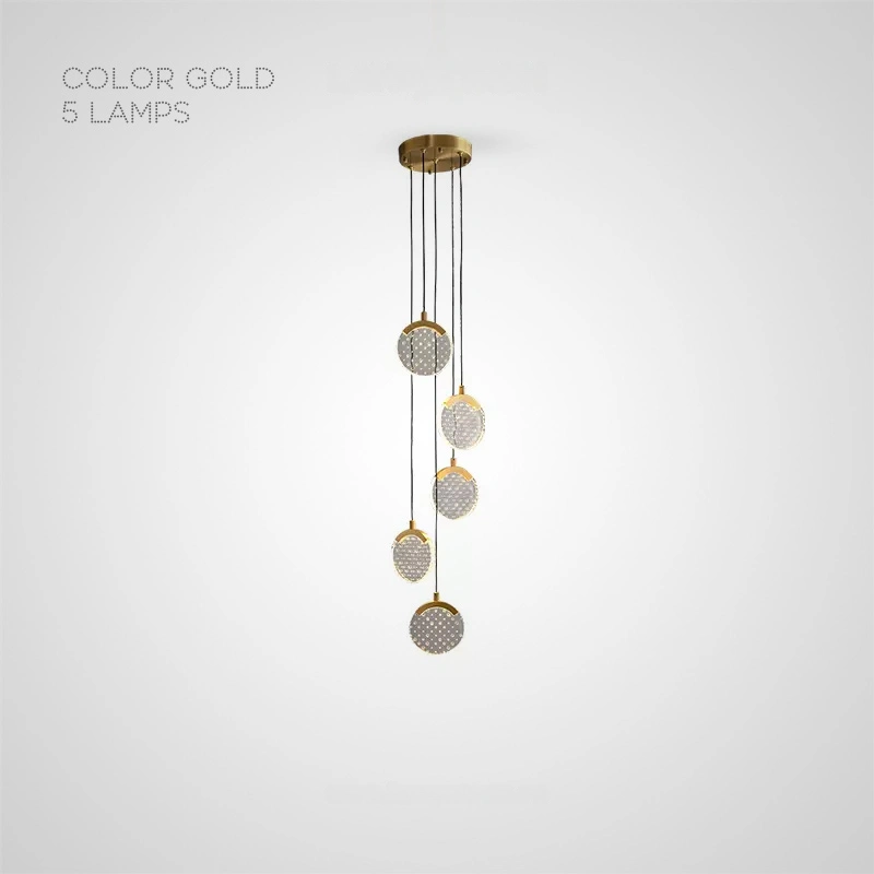 5 подвесов. Цвет латунь