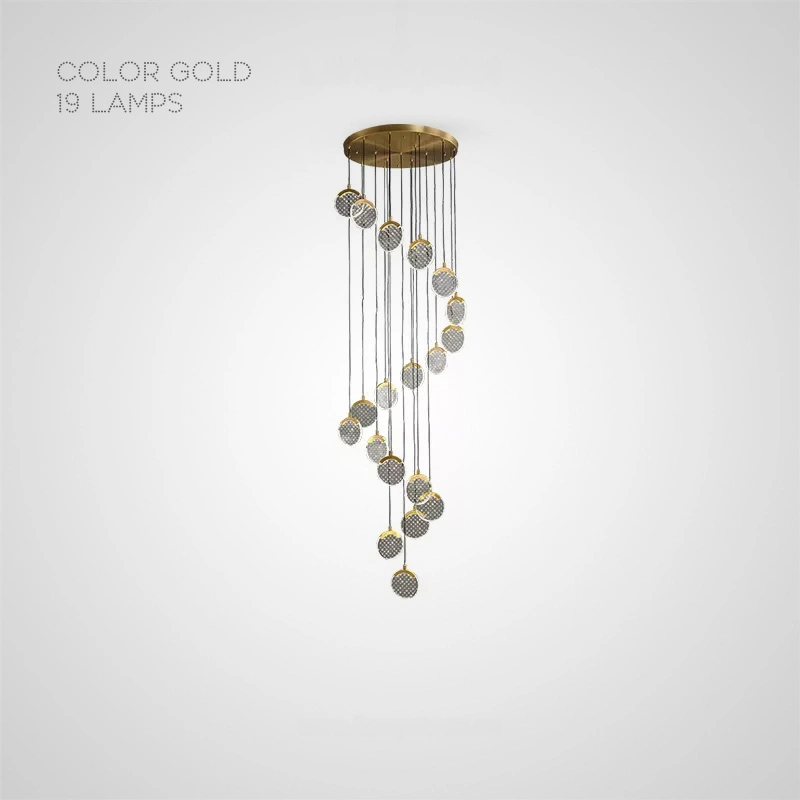 19 подвесов. Цвет латунь