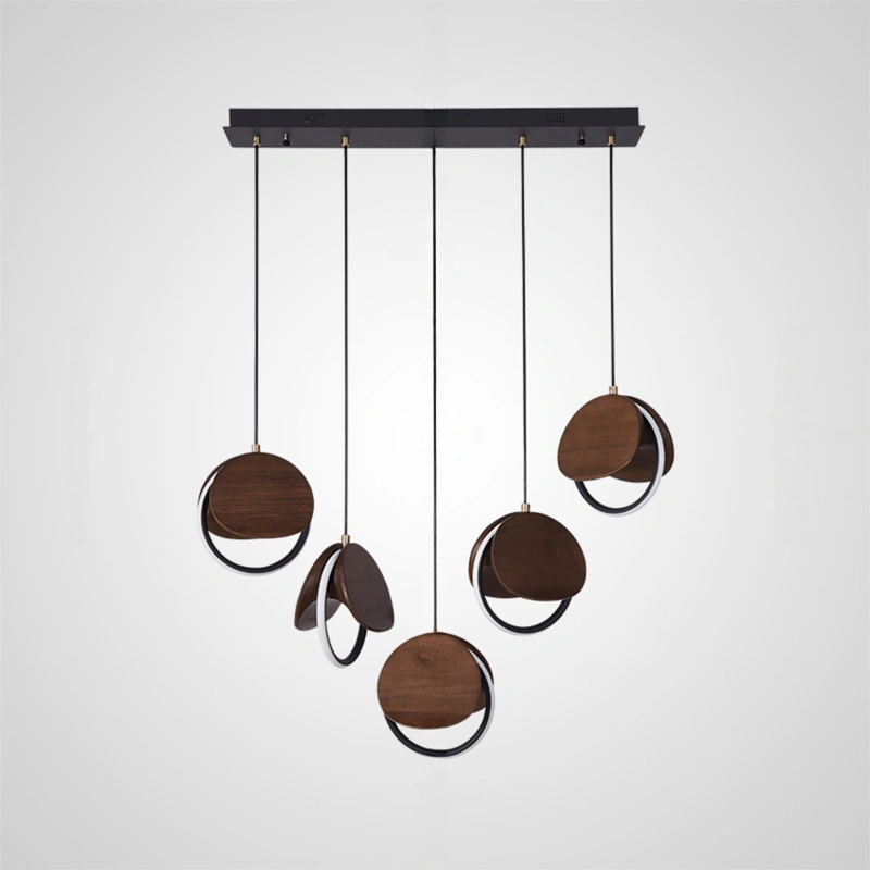 Цвет Темное дерево. 5 ламп на планке