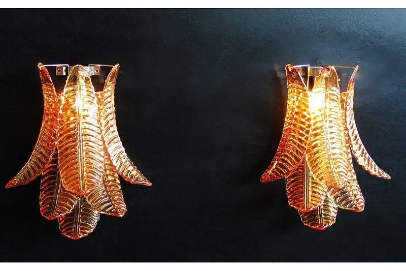 Настенный светильник Murano Wall Lamp 6 Yellow Felchi Glass