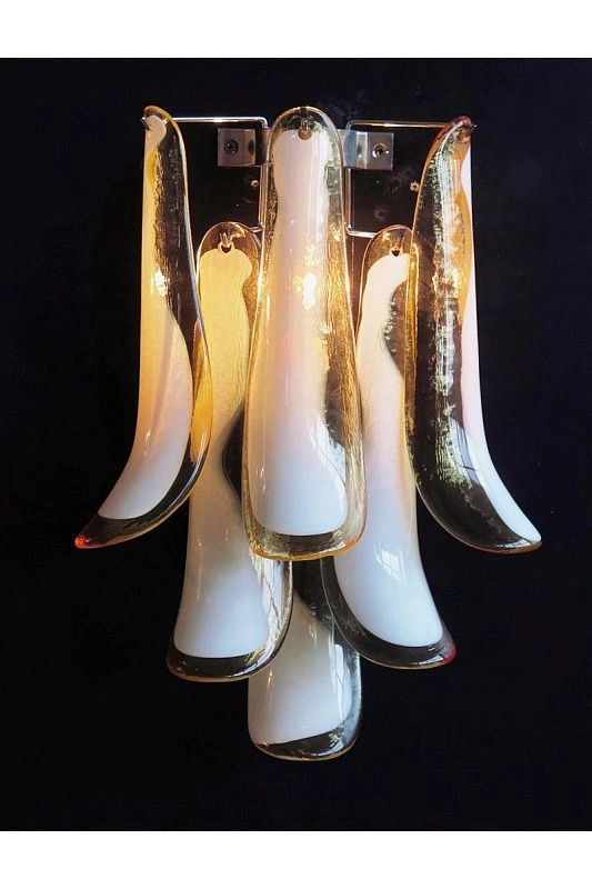 Настенный светильник Murano Wall Lamp 6 Caramel Petal Glass