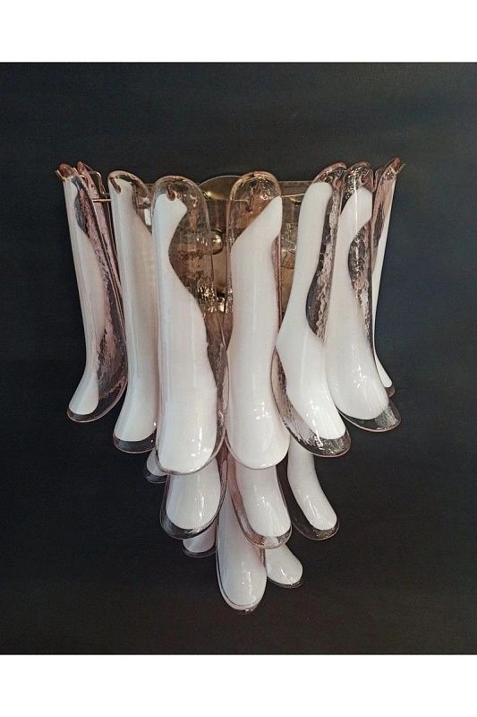 Настенный светильник Murano Wall Lamp 16 Pink Petal Glass