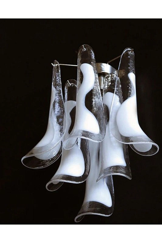 Настенный светильник Murano Wall Lamp 6 White Petal Glass