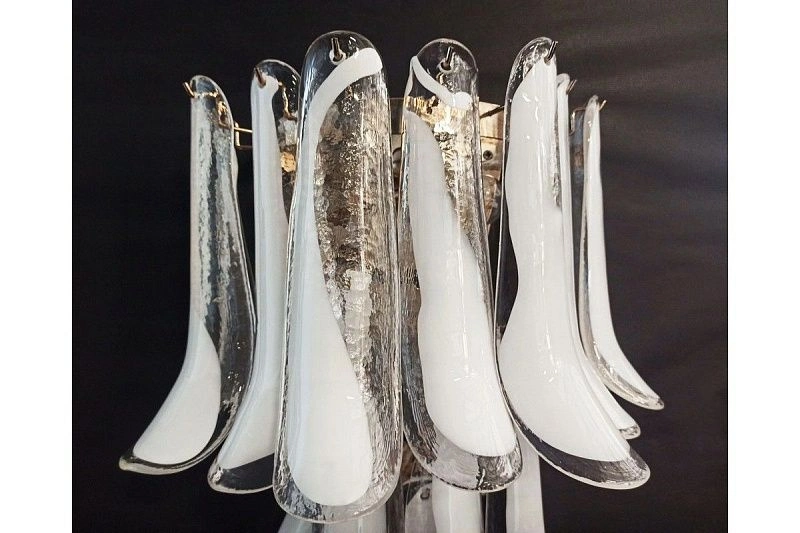 Настенный светильник Murano Wall Lamp 16 White Petal Glass