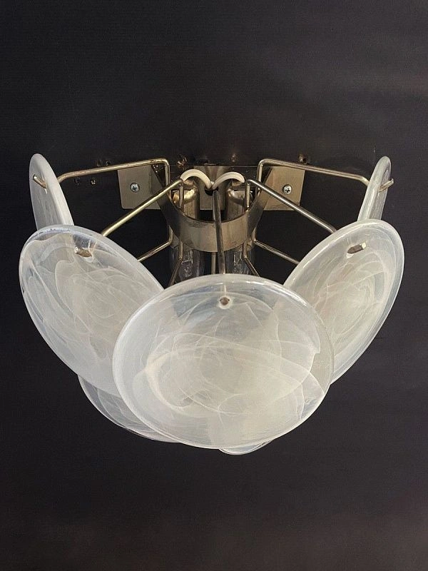 Настенный светильник Murano Wall Lamp 10 Alabaster White Disk Glass