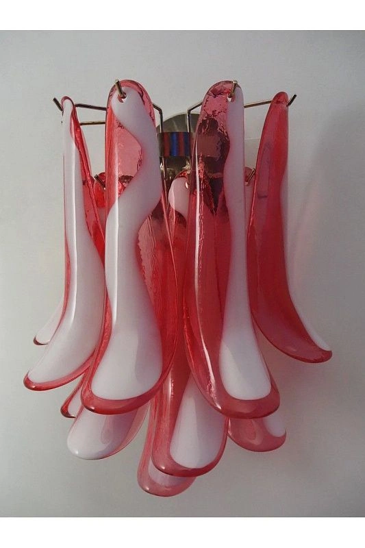 Настенный светильник Murano Wall Lamp 10 Red Petal Glass