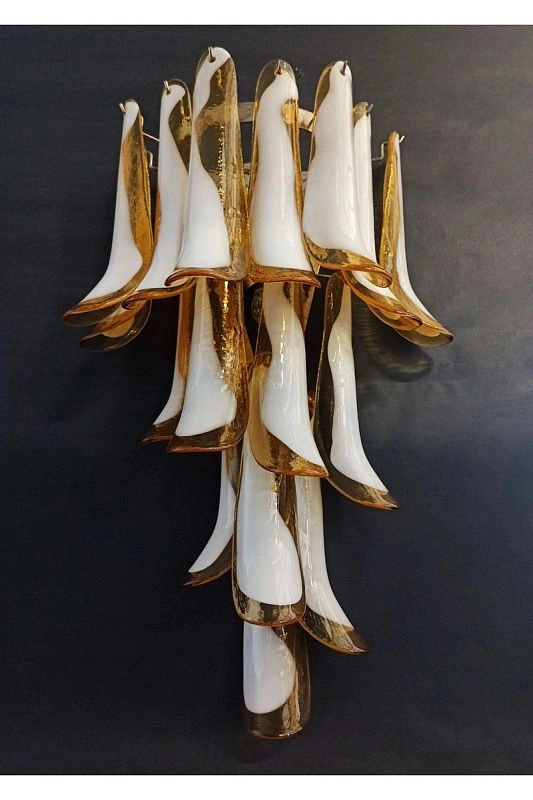Настенный светильник Murano Wall Lamp 16 Caramel-Colored Petal Glass