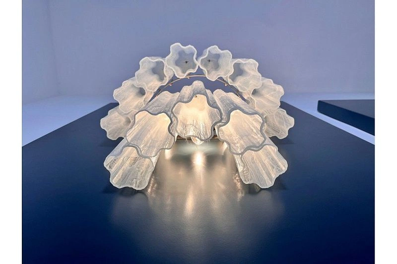 Настенный светильник Murano Wall Lamp 13 Alabaster White Glass Tubes