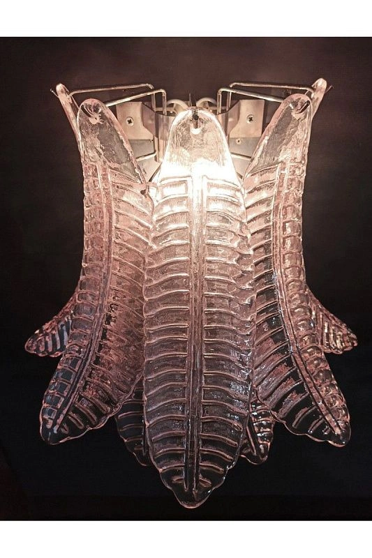 Настенный светильник Murano Wall Lamp 10 Pink Felchi Glass