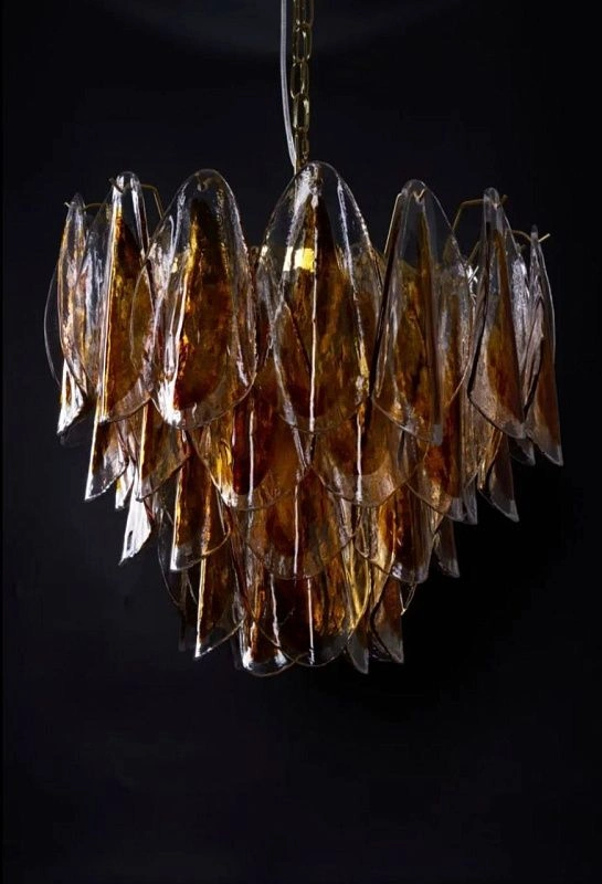 Винтажная люстра Murano Tea Color Glass