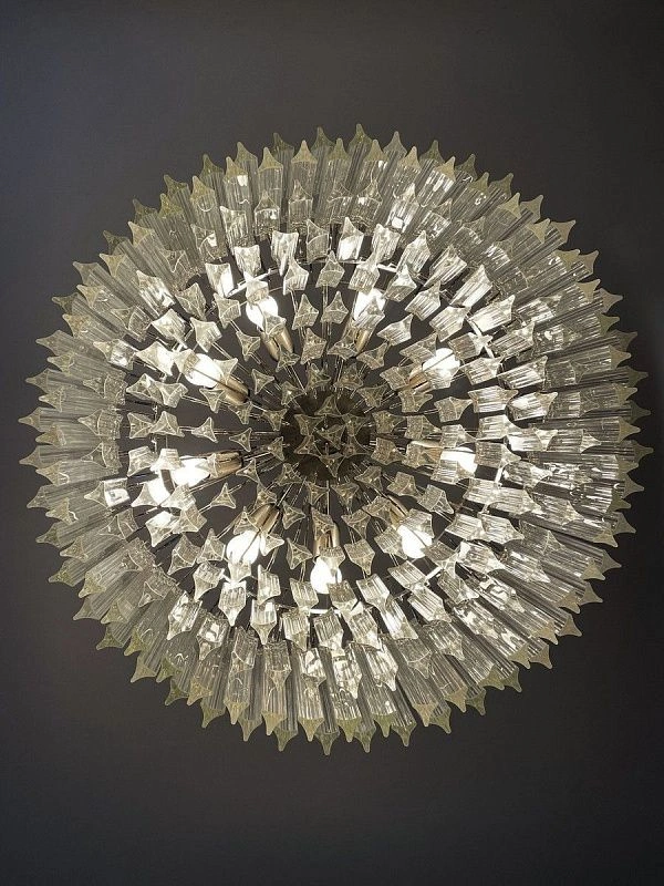 Винтажная люстра Murano Chandelier 265-1 Clear Prism Glasses