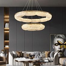 Кольцевые люстры и светильники NELIUS WAVY Ring chandelier