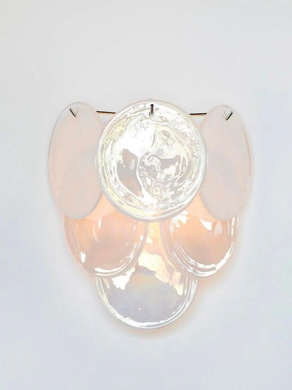 Настенный светильник Murano Wall Lamp 6 Alabaster White Disk Glass