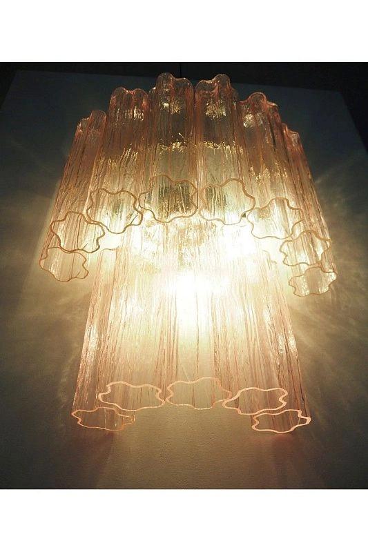 Настенный светильник Murano Wall Lamp 13 Pink Glass Tubes