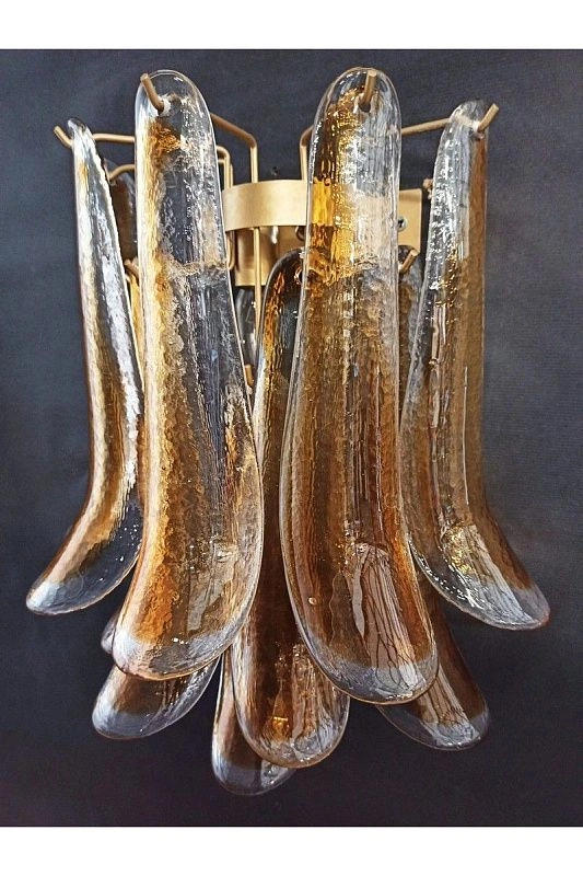 Настенный светильник Murano Wall Lamp 10 Yellow Petal Glass