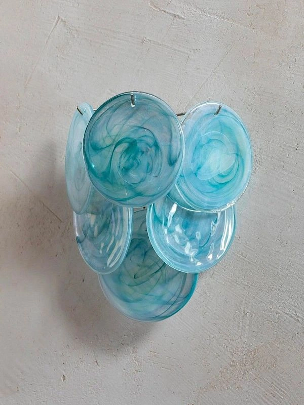 Настенный светильник Murano Wall Lamp 6 Blue Disk Glass
