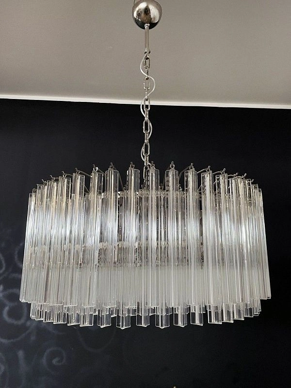 Винтажная люстра Murano Chandelier 265-1 Clear Prism Glasses