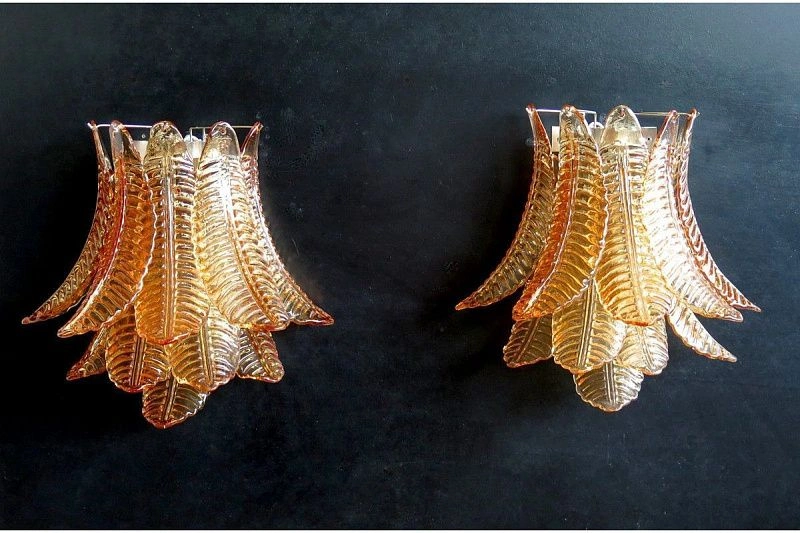 Настенный светильник Murano Wall Lamp 10 Yellow Felchi Glass