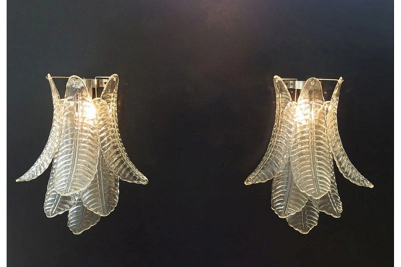 Настенный светильник Murano Wall Lamp 6 Clear Felchi Glass