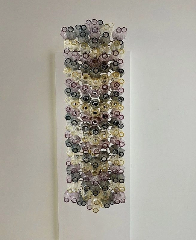 Винтажная люстра Murano Chandelier 138 Multicolored Poliedri Glass