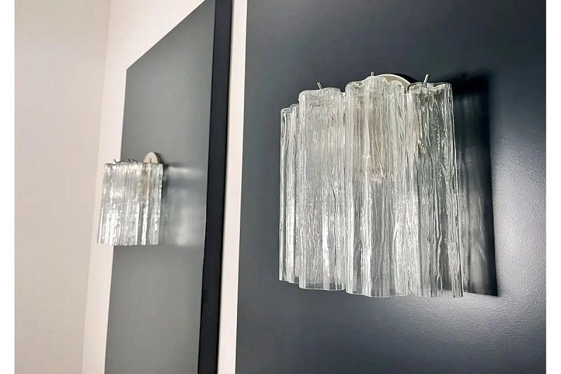 Настенный светильник Murano Wall Lamp 5 Clear Tube Glasses