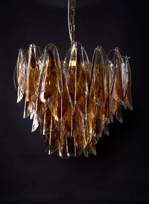 Винтажная люстра Murano Tea Color Glass