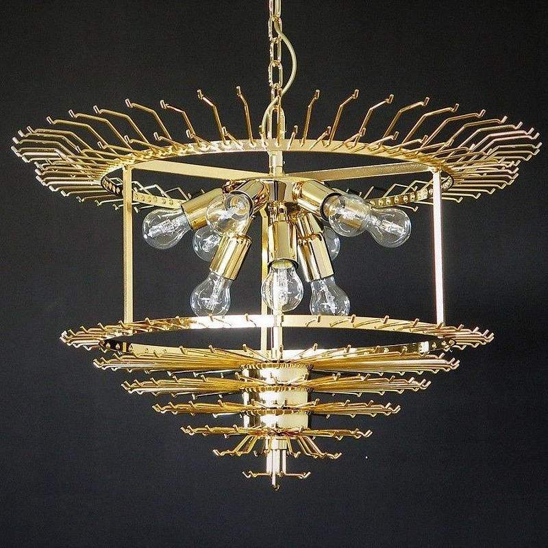 Винтажная люстра Murano Chandelier 265 Clear Prism Glasses
