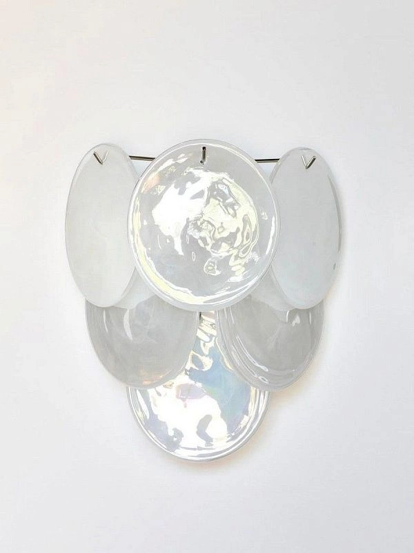 Настенный светильник Murano Wall Lamp 6 Alabaster White Disk Glass