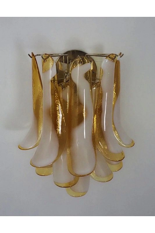 Настенный светильник Murano Wall Lamp 10 Caramel-Colored Petal Glass