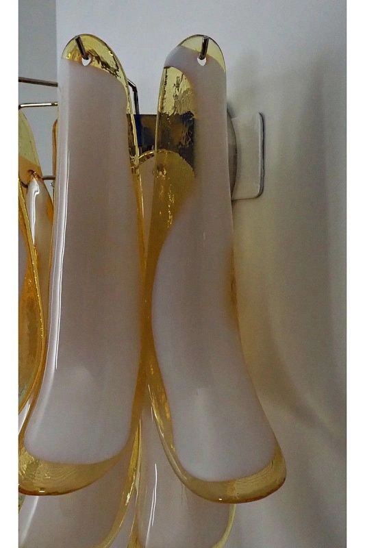 Настенный светильник Murano Wall Lamp 10 Caramel-Colored Petal Glass