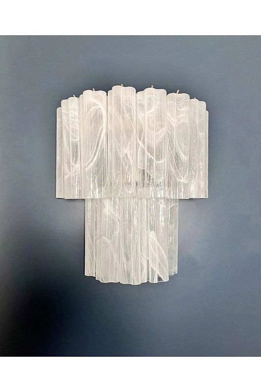 Настенный светильник Murano Wall Lamp 13 Alabaster White Glass Tubes