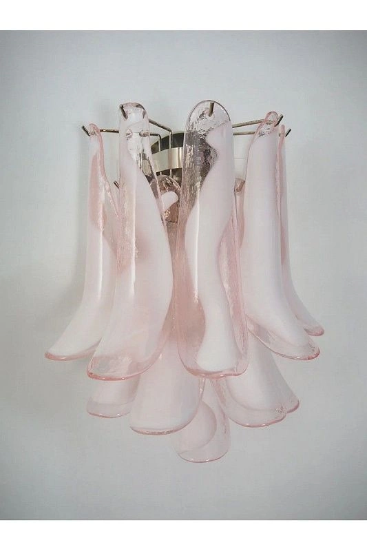 Настенный светильник Murano Wall Lamp 10 Pink Petal Glass