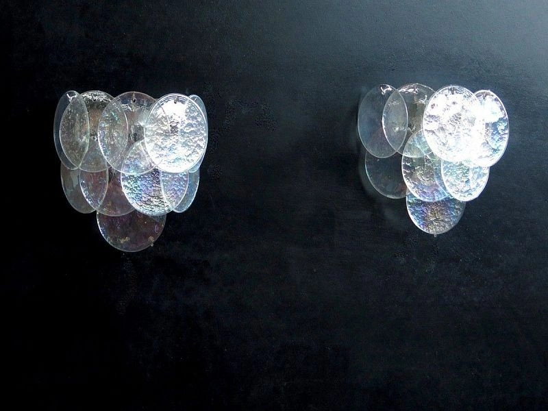 Настенный светильник Murano Wall Lamp 10 Iris Clear Disk Glass
