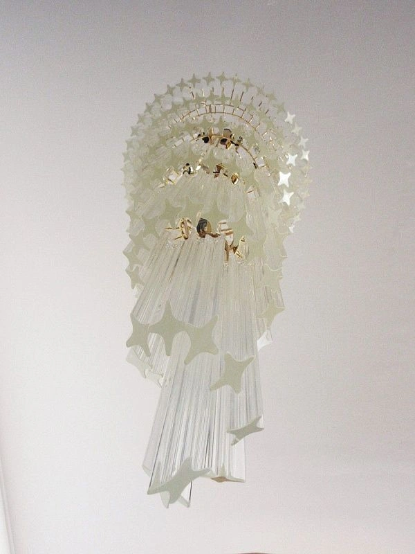 Винтажная люстра Murano Chandelier 166 Clear Prism Glass