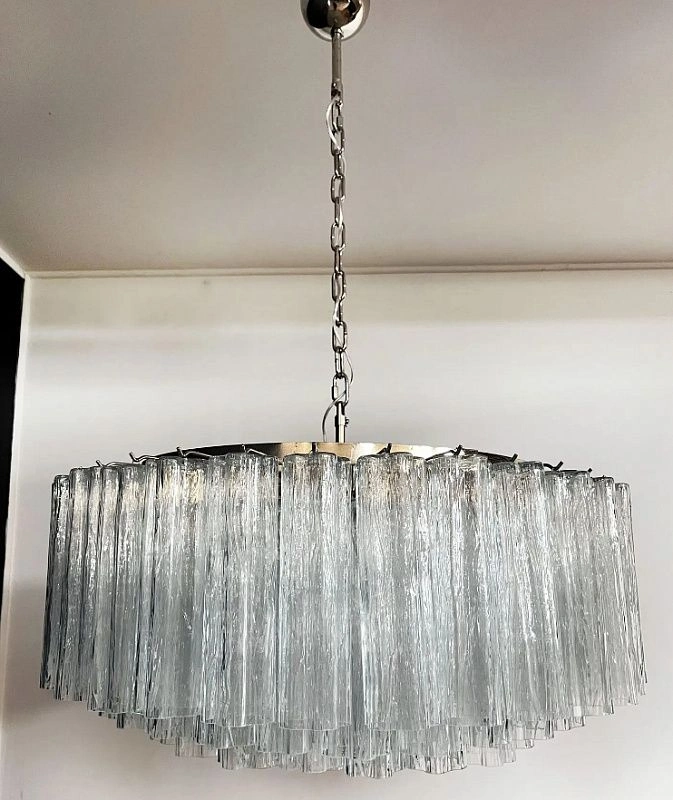 Винтажная люстра Murano Chandelier 101 Clear Glass Tubes